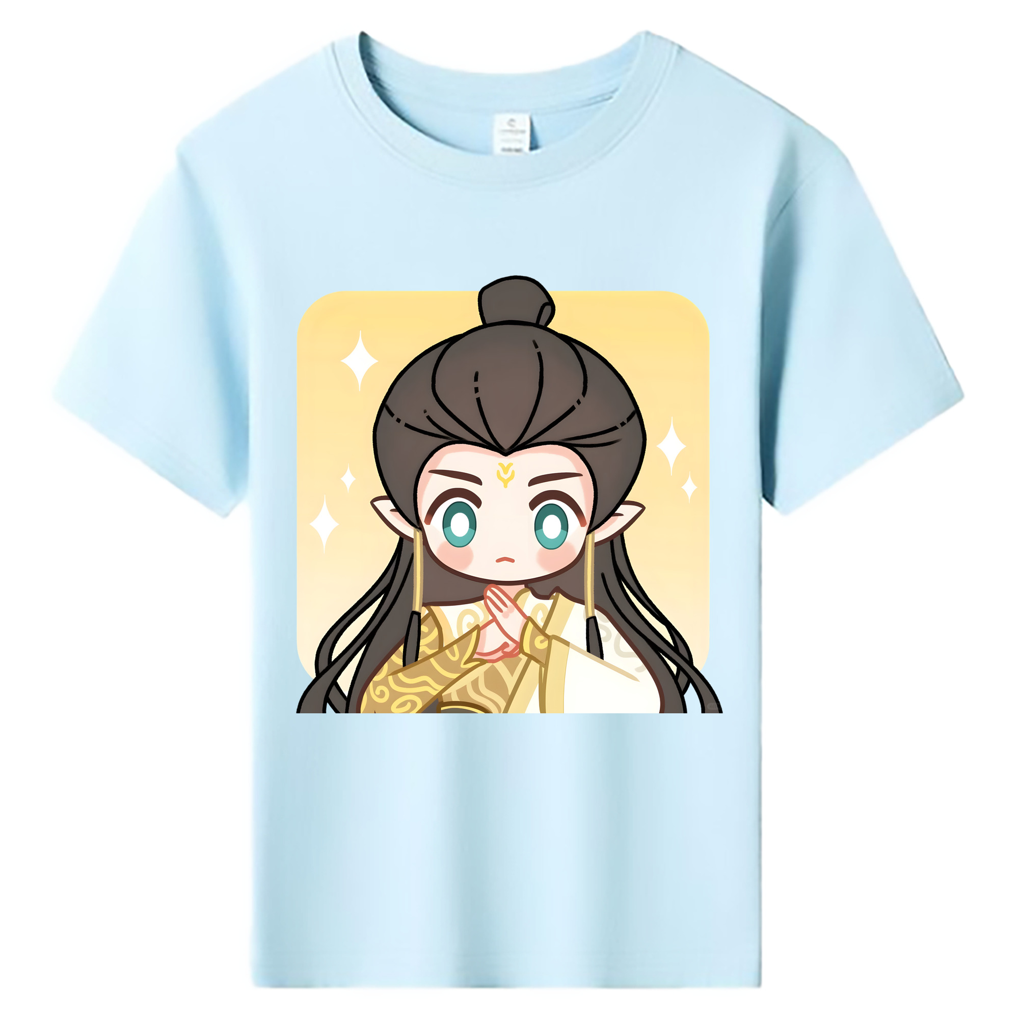 （画像用） Ne Zha 2 ナタ 魔童の大暴れ 綿100％キッズTシャツ（フロントプリント）